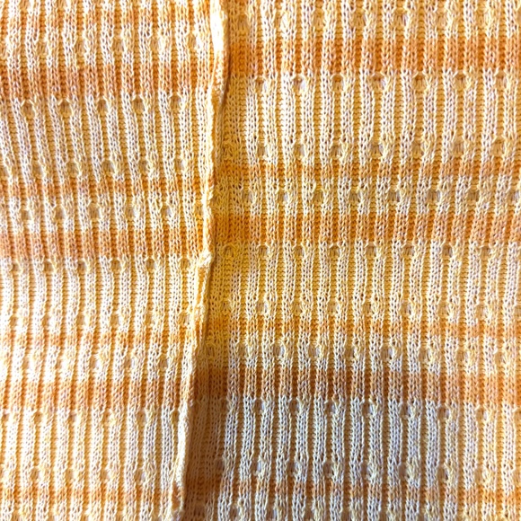 Zara yellow and orange rustic knit midi dress made in Europe NWT - Picture 5 of 11